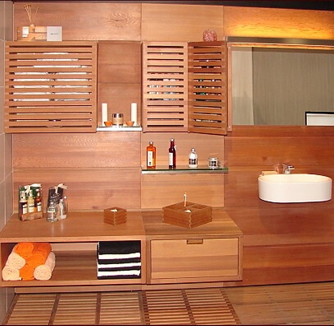 Designové koupelny vyrobené ze dřeva