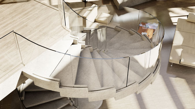 Obliba tohoto modelu spirálového schodiště u architektů vedla k zamyšlení jeho tvůrce na jeho modifikaci pro privátní sektor.